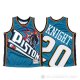 Camiseta Brandon Knight #23 Detroit Pistons Mitchell & Ness Big Face Azul