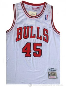 Camiseta Bulls Logotipo #45 Retro Jordan Blannco