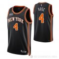 Camiseta Derrick Rose NO 4 New York Knicks Ciudad 2021-22 Negro