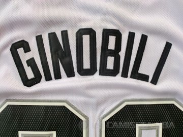 Camiseta Ginobili #20 San Antonio Spurs Blanco