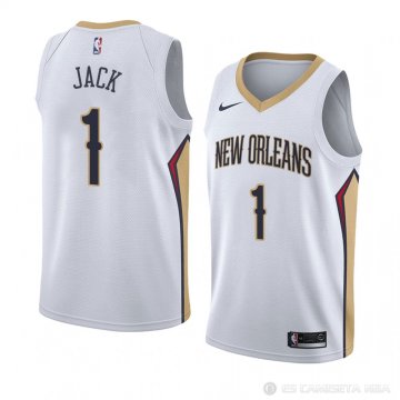 Camiseta Jarrett Jack #1 New Orleans Pelicans Association 2018 Blanco