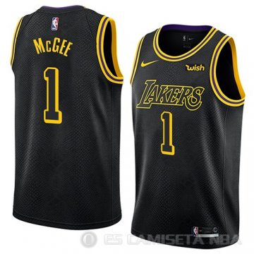 Camiseta Javale Mcgee #1 Los Angeles Lakers Ciudad 2018 Negro