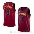 Camiseta Jordan Clarkson #8 Cleveland Cavaliers Icon 2017-18 Finals Bound Rojo