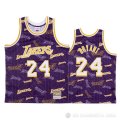 Camiseta Kobe Bryant #24 Los Angeles Lakers Hardwood Classics Tear Up Pack Violeta