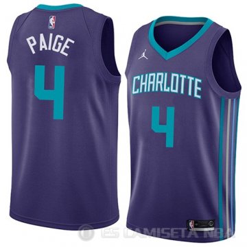 Camiseta Marcus Paige #4 Charlotte Hornets Statement 2018 Violeta