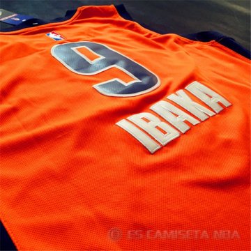 Camiseta Ibaka #9 Oklahoma City Thunder Naranja