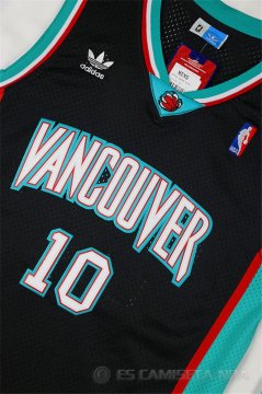 Camiseta Retro Vancouver Bibby #10 Vancouver Grizzlies Negro