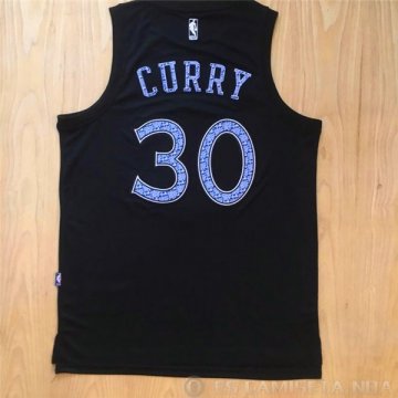 Camiseta Curry #30 Golden State Negro Diamante