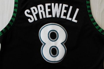 Camiseta retro Sprewell #8 Minnesota Timberwolves Negro