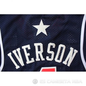 Camiseta Allen Iverson #4 USA 2004 Azul