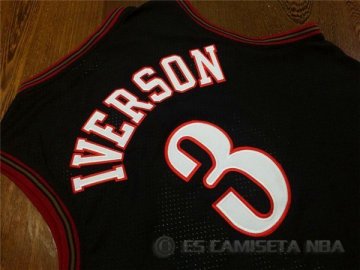 Camiseta Allen Iverson #3 Philadelphia 76ers Negro