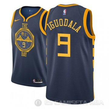 Camiseta Andre Iguodala #9 Golden State Warriors Ciudad 2018-19 Azul