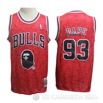 Camiseta Bape #93 Chicago Bulls Hardwood Classics Rojo