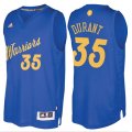 Camiseta Christmas Day Golden State Warriors Durant #35 Azul 2016