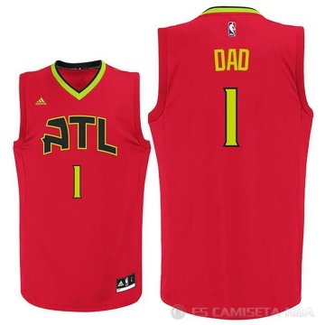 Camiseta Dad #1 Atlanta Hawks Dia del Padre Rojo