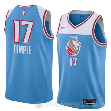 Camiseta Garrett Temple #17 Sacramento Kings Ciudad 2018 Azul