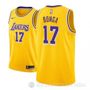Camiseta Isaac Bonga #17 Los Angeles Lakers Icon 2018-19 Oro