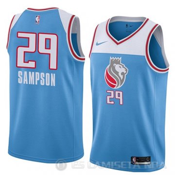 Camiseta Jakarr Sampson #29 Sacramento Kings Ciudad 2018 Azul