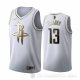 Camiseta James Harden #13 Golden Edition Houston Rockets 2019-20 Blanco