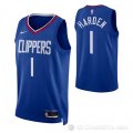 Camiseta James Harden #1 Los Angeles Clippers Icon Azul