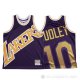 Camiseta Jared Dudley #10 Los Angeles Lakers Mitchell & Ness Big Face Violeta