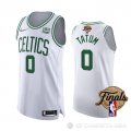 Camiseta Jayson Tatum #0 Boston Celtics Association Autentico 2022 NBA Finals Blanco