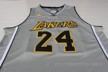 Camiseta Kobe Bryant2 #24 Los Angeles Lakers Gris