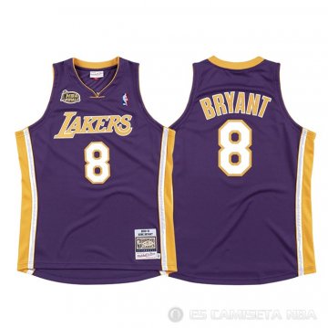 Camiseta Kobe Bryant #8 Los Angeles Lakers 2000-01 Finals Violeta