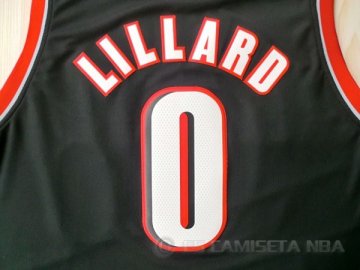 Camiseta Lillard #0 Portland Trail Blazers Negro