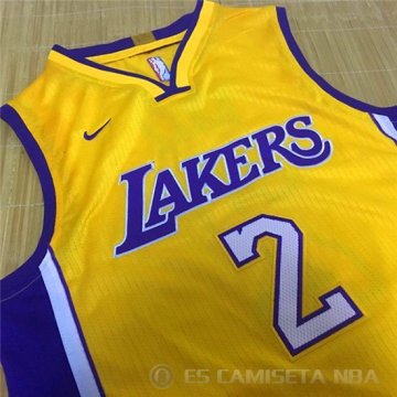 Camiseta Lonzo Ball #2 Los Angeles Lakers 2017-18 Amarillo
