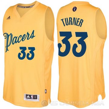 Camiseta Myles Turner #33 Indiana Pacers Navidad 2016 Dolado