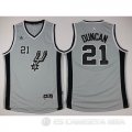 Camiseta Duncan #21 San Antonio Spurs Nino Gris