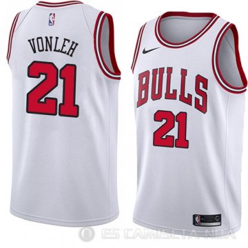 Camiseta Noah Vonleh #21 Chicago Bulls Association 2018 Blanco