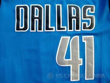 Camiseta Nowitzki #41 Dallas Mavericks Azul