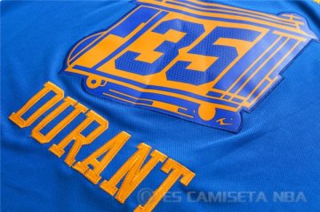 Camiseta Durant Warriors #35 Ciudad de Edicion Azul