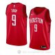 Camiseta Zhou Qi #9 Houston Rockets Earned 2018-19 Rojo