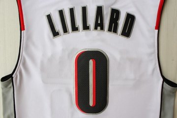 Camiseta retro Lillard #0 Portland Trail Blazers Blanco