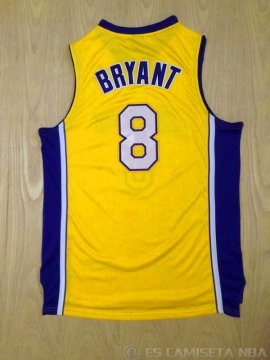 Camiseta Lakers Bryant Autentico #8 Amarillo