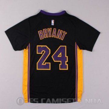 Camiseta Bryant #24 Los Angeles Lakers Manga Corta Negro