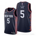 Camiseta Courtney Lee #5 New York Knicks Ciudad Edition Azul