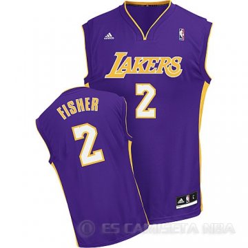 Camiseta Fisher #2 Los Angeles Lakers Violeta