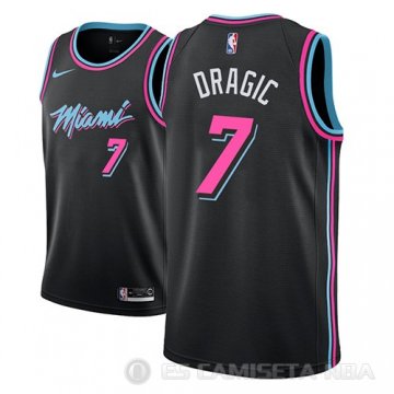 Camiseta Goran Dragic #7 Miami Heat Ciudad 2018-19 Negro