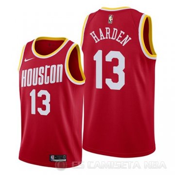 Camiseta James Harden #13 Houston Rockets Hardwood Classics 2019 Rojo