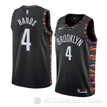 Camiseta Jaylen Hands #4 Brooklyn Nets Ciudad 2019 Negro