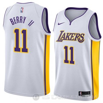 Camiseta Joel Berry II #11 Los Angeles Lakers Association 2018 Blanco