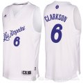 Camiseta Jordan Clarkson #6 Los Angeles Lakers Navidad 2016 Blanco
