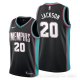 Camiseta Josh Jackson #20 Memphis Grizzlies Classic 20th Season Negro