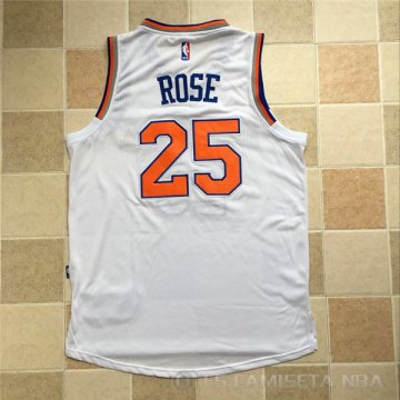 Camiseta Knicks #25 Real Player Bordado Edicion Rose Blanco