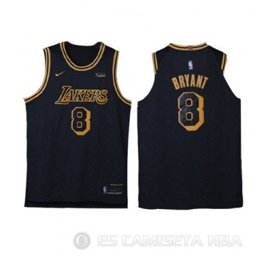 Camiseta Kobe Bryant #8 Los Angeles Lakers Ciudad 2017-18 Negro