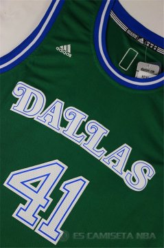 Camiseta Nowitzik #41 Dallas Mavericks Verde
